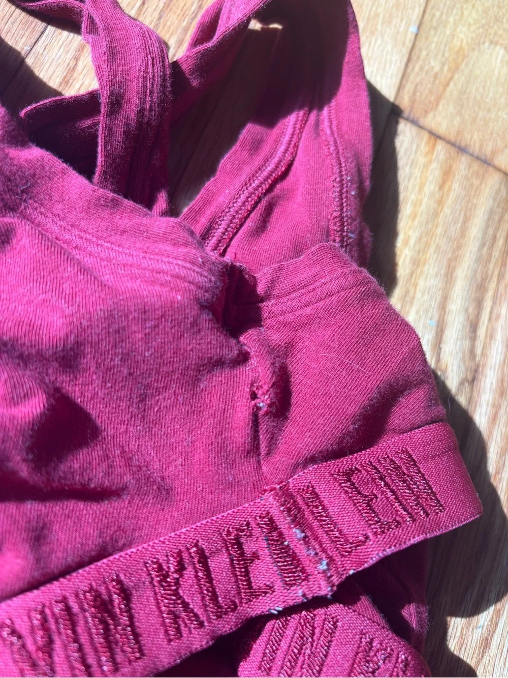 Calvin Klein Deep Wine Seamless Crisscross Bralette